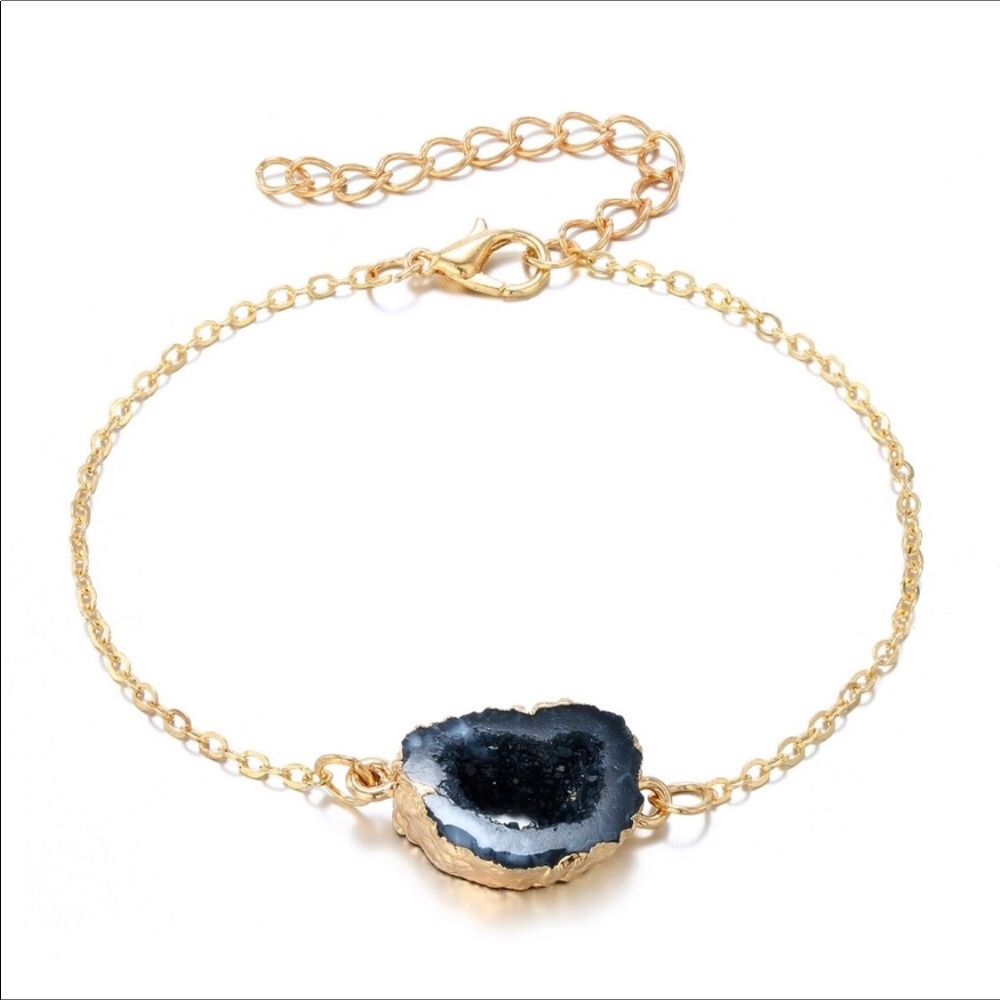 Gold Resin Geode Bracelets - Picture 3 of 5